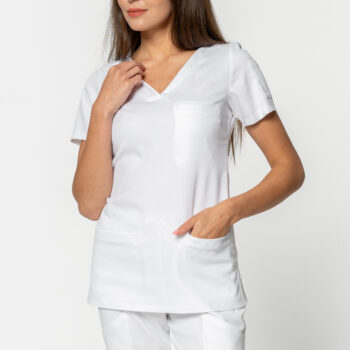 Bluzka medyczna scrubs Barcelona biała